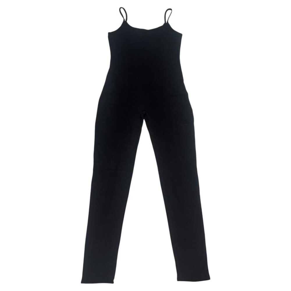 Stretchy Black Women's Body Conforming Jumpsuit - Picture 2 of 7